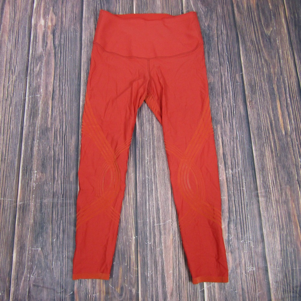 Fanka Leggings Women Size S Red High Waisted Compression Athletic Tights